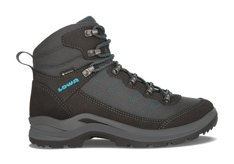 Lowa Wanderschuhe Taurus Pro Mid GTX (All-Terrain, Veloursleder, wasserdicht) anthrazitgrau Damen